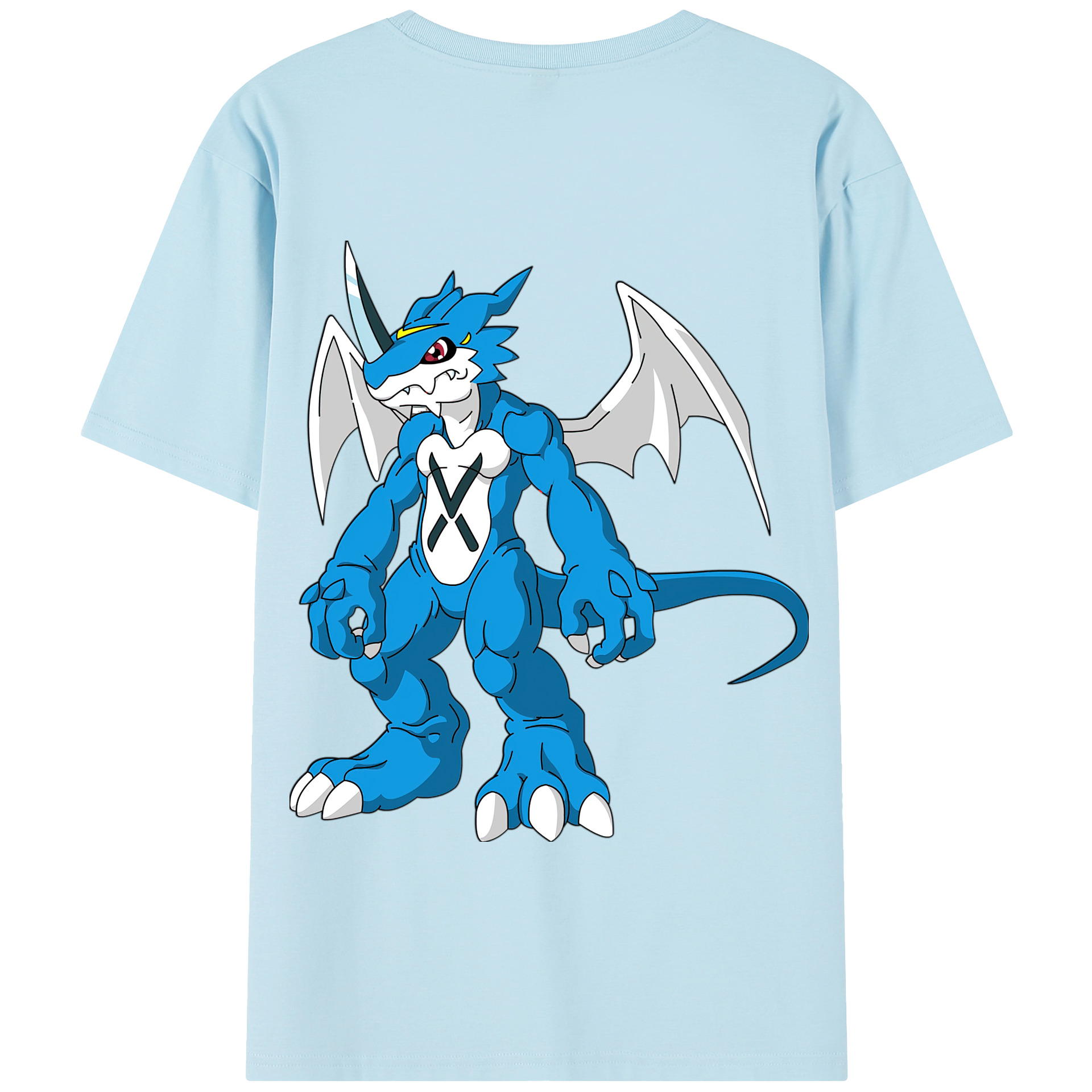 （画像用） Digimon デジタルモンスター/デジモン 綿100％半袖Tシャツ（背面プリント）